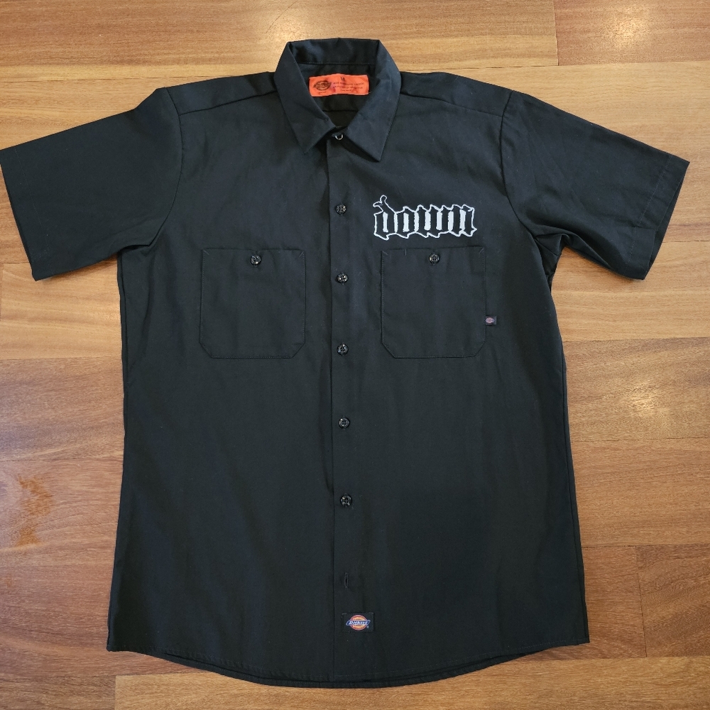 DOWN NOLA pantera band Dickies Black Short Sleeve Men's work uniform Shirt 2012